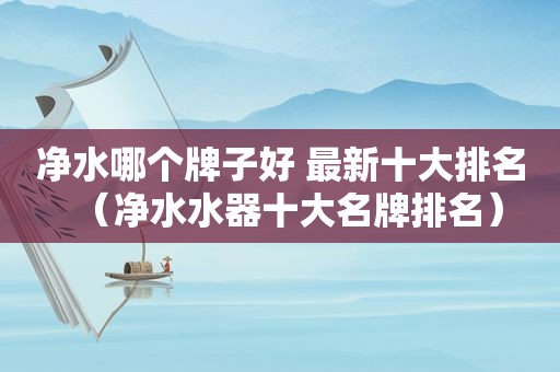 净水哪个牌子好 最新十大排名（净水水器十大名牌排名）