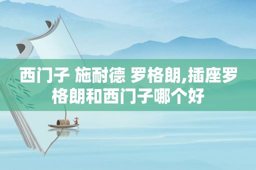 西门子 施耐德 罗格朗,插座罗格朗和西门子哪个好