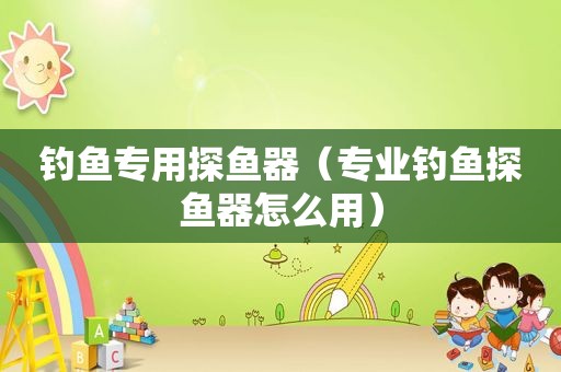 钓鱼专用探鱼器（专业钓鱼探鱼器怎么用）