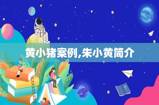 黄小猪案例,朱小黄简介