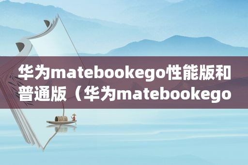 华为matebookego性能版和普通版（华为matebookego性能版参数）