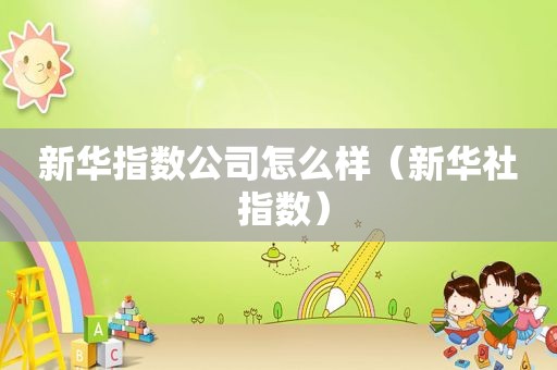 新华指数公司怎么样（新华社 指数）