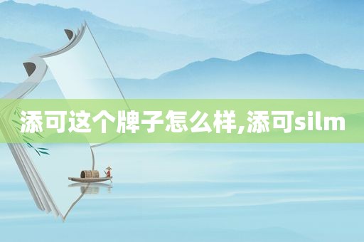 添可这个牌子怎么样,添可silm