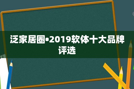 泛家居圈•2019软体十大品牌评选