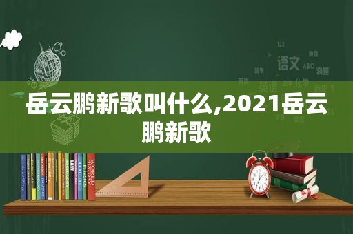 岳云鹏新歌叫什么,2021岳云鹏新歌