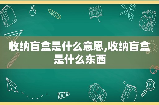 收纳盲盒是什么意思,收纳盲盒是什么东西