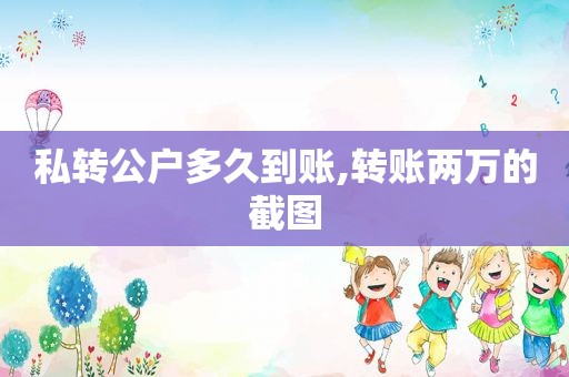 私转公户多久到账,转账两万的截图