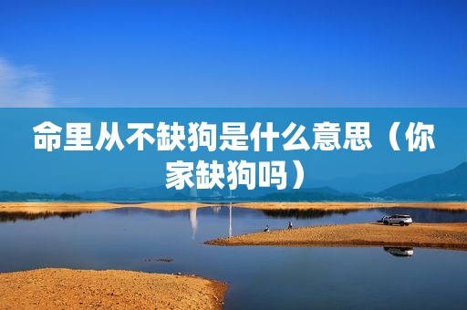 命里从不缺狗是什么意思（你家缺狗吗）