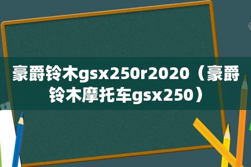 豪爵铃木gsx250r2020（豪爵铃木摩托车gsx250）