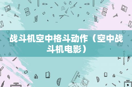 战斗机空中格斗动作（空中战斗机电影）