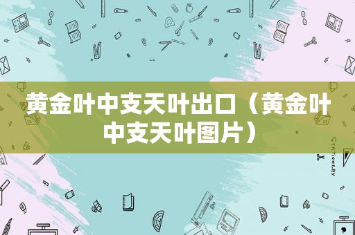 黄金叶中支天叶出口（黄金叶中支天叶图片）
