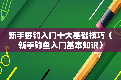新手野钓入门十大基础技巧（新手钓鱼入门基本知识）