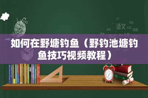 如何在野塘钓鱼（野钓池塘钓鱼技巧视频教程）