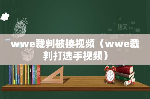 wwe裁判被揍视频（wwe裁判打选手视频）