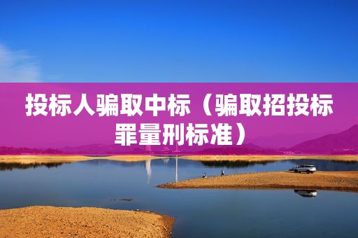投标人骗取中标（骗取招投标罪量刑标准）