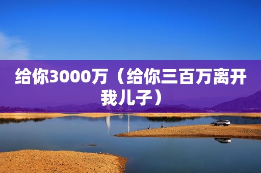 给你3000万（给你三百万离开我儿子）