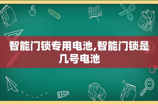 智能门锁专用电池,智能门锁是几号电池