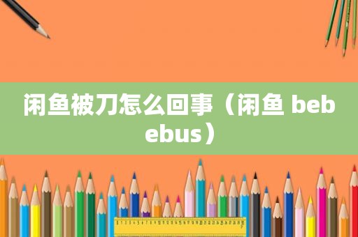 闲鱼被刀怎么回事（闲鱼 bebebus）