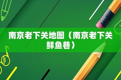 南京老下关地图（南京老下关鲜鱼巷）