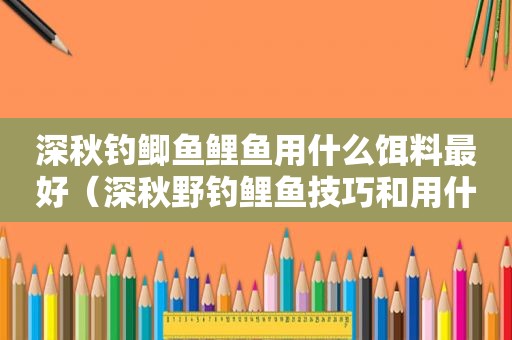 深秋钓鲫鱼鲤鱼用什么饵料最好（深秋野钓鲤鱼技巧和用什么饵料最佳）