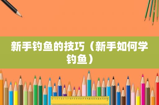 新手钓鱼的技巧（新手如何学钓鱼）