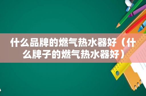 什么品牌的燃气热水器好（什么牌子的燃气热水器好）