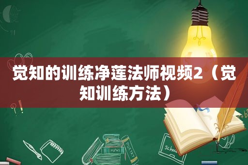 觉知的训练净莲法师视频2（觉知训练方法）