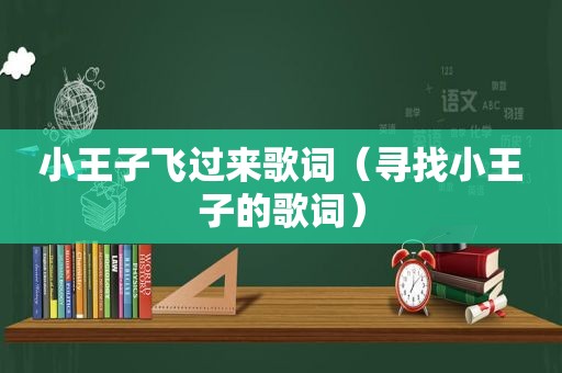 小王子飞过来歌词（寻找小王子的歌词）