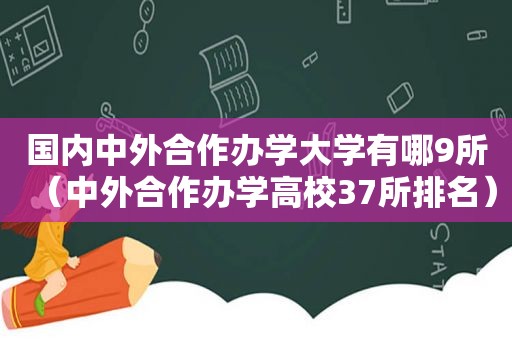 国内中外合作办学大学有哪9所（中外合作办学高校37所排名）