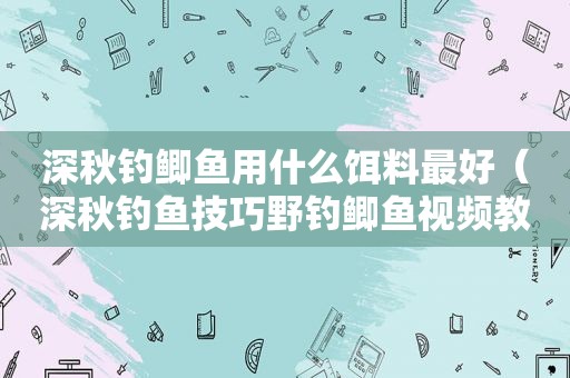 深秋钓鲫鱼用什么饵料最好（深秋钓鱼技巧野钓鲫鱼视频教程）