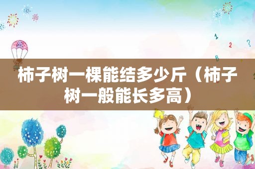 柿子树一棵能结多少斤（柿子树一般能长多高）