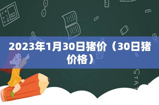 2023年1月30日猪价（30日猪价格）