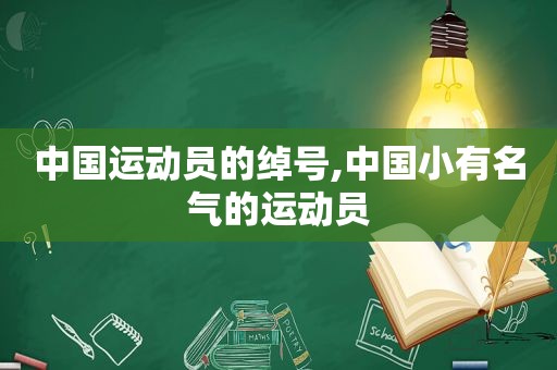 中国运动员的绰号,中国小有名气的运动员