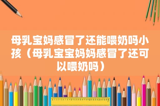 母乳宝妈感冒了还能喂奶吗小孩（母乳宝宝妈妈感冒了还可以喂奶吗）