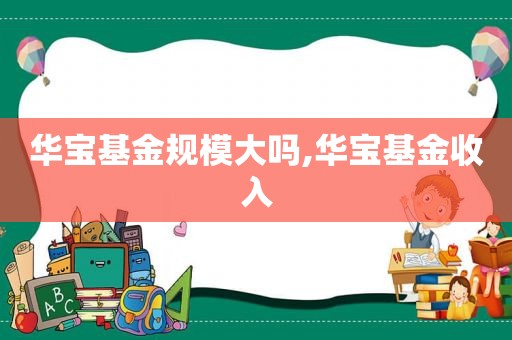 华宝基金规模大吗,华宝基金收入