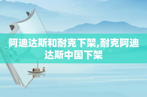 阿迪达斯和耐克下架,耐克阿迪达斯中国下架