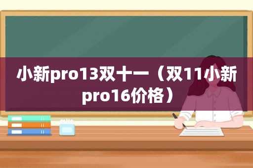 小新pro13双十一（双11小新pro16价格）