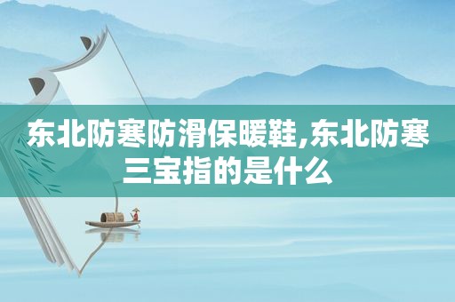 东北防寒防滑保暖鞋,东北防寒三宝指的是什么