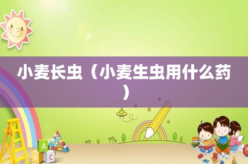 小麦长虫（小麦生虫用什么药）