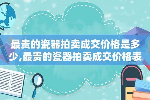 最贵的瓷器拍卖成交价格是多少,最贵的瓷器拍卖成交价格表