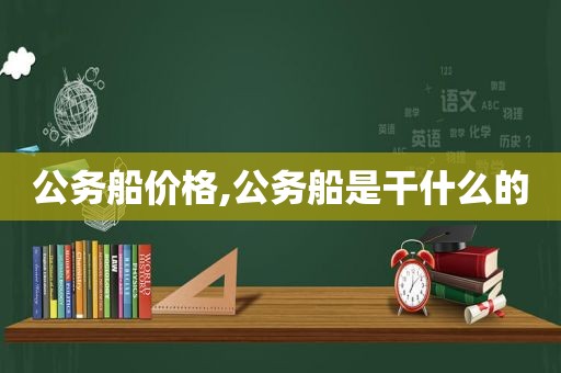 公务船价格,公务船是干什么的