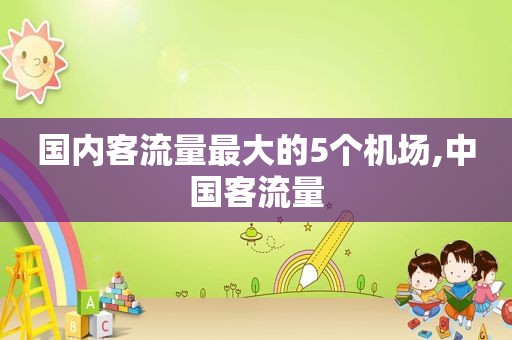 国内客流量最大的5个机场,中国客流量