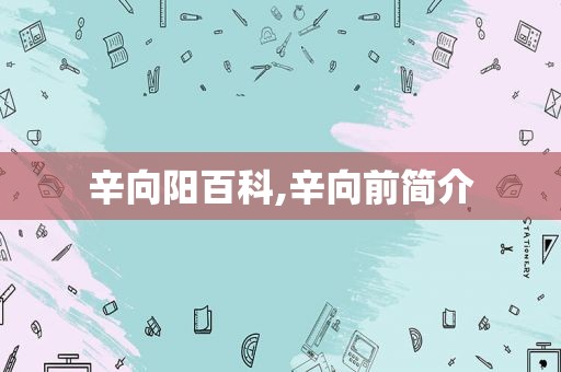 辛向阳百科,辛向前简介