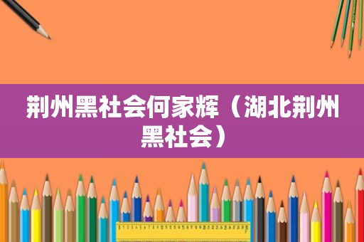 荆州黑社会何家辉（湖北荆州黑社会）