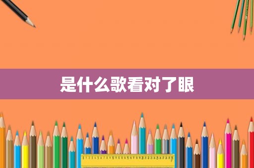 是什么歌看对了眼