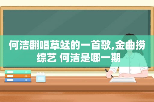 何洁翻唱草蜢的一首歌,金曲捞 综艺 何洁是哪一期
