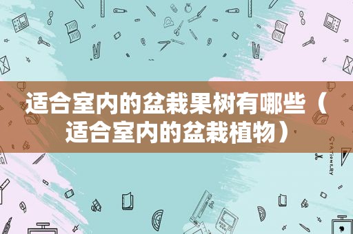 适合室内的盆栽果树有哪些（适合室内的盆栽植物）