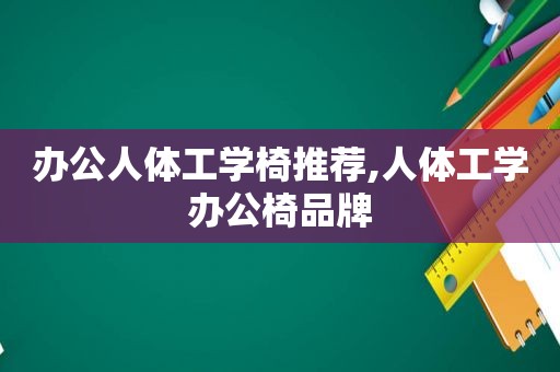 办公人体工学椅推荐,人体工学办公椅品牌