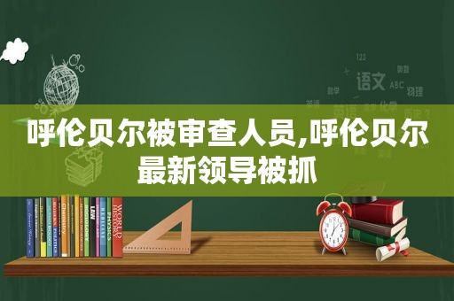 呼伦贝尔被审查人员,呼伦贝尔最新领导被抓