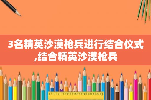 3名精英沙漠枪兵进行结合仪式,结合精英沙漠枪兵